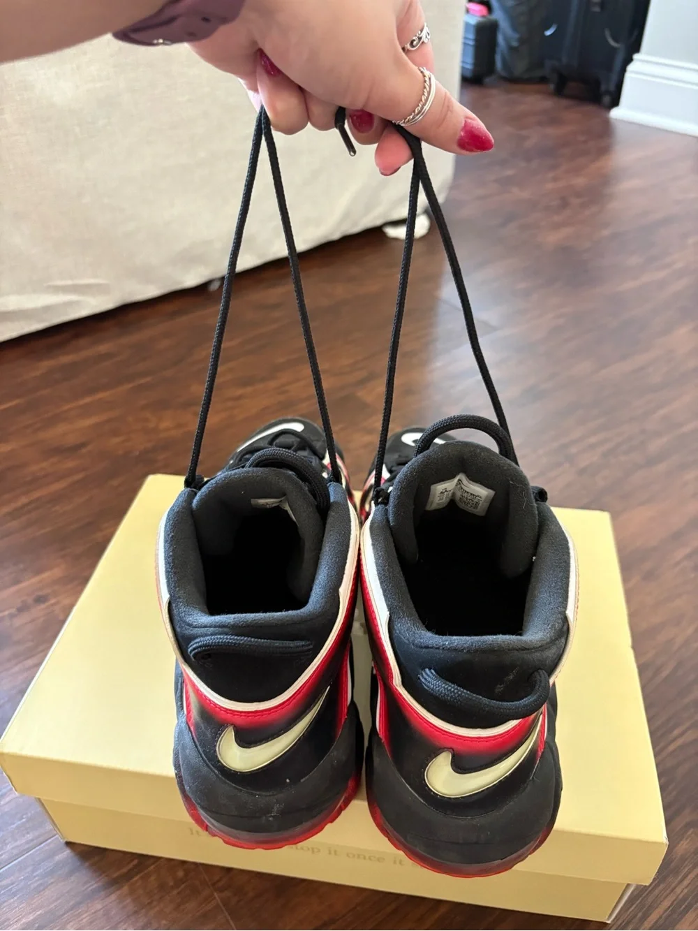 Nike Air More Uptempo 96’ Laser Crimson Sneakers